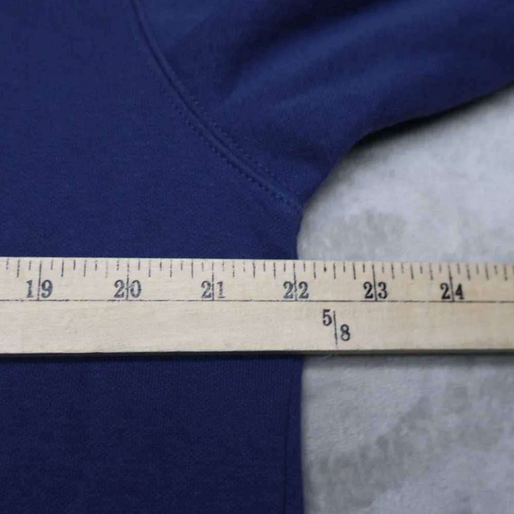 North Face Hoodie Mens Medium Blue Half Dome Pullover Fleece Classic Sweatshirt